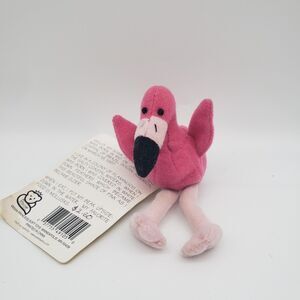 Weebeans Pink Flamingo RIO Brazil Key Chain/Zipper Pull Stuffed Beanie NOS0140